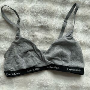 Calvin Klein Gray and Black Bra